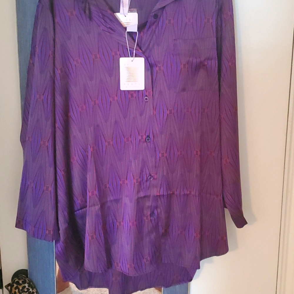 1X - Savage X Fenty , Night Star Chaser Silk PJ set. 3 Pieces size 1X
